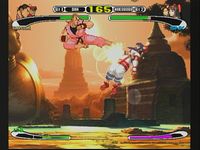 une photo d'Ã©cran de Capcom VS SNK Pro sur Sony Playstation